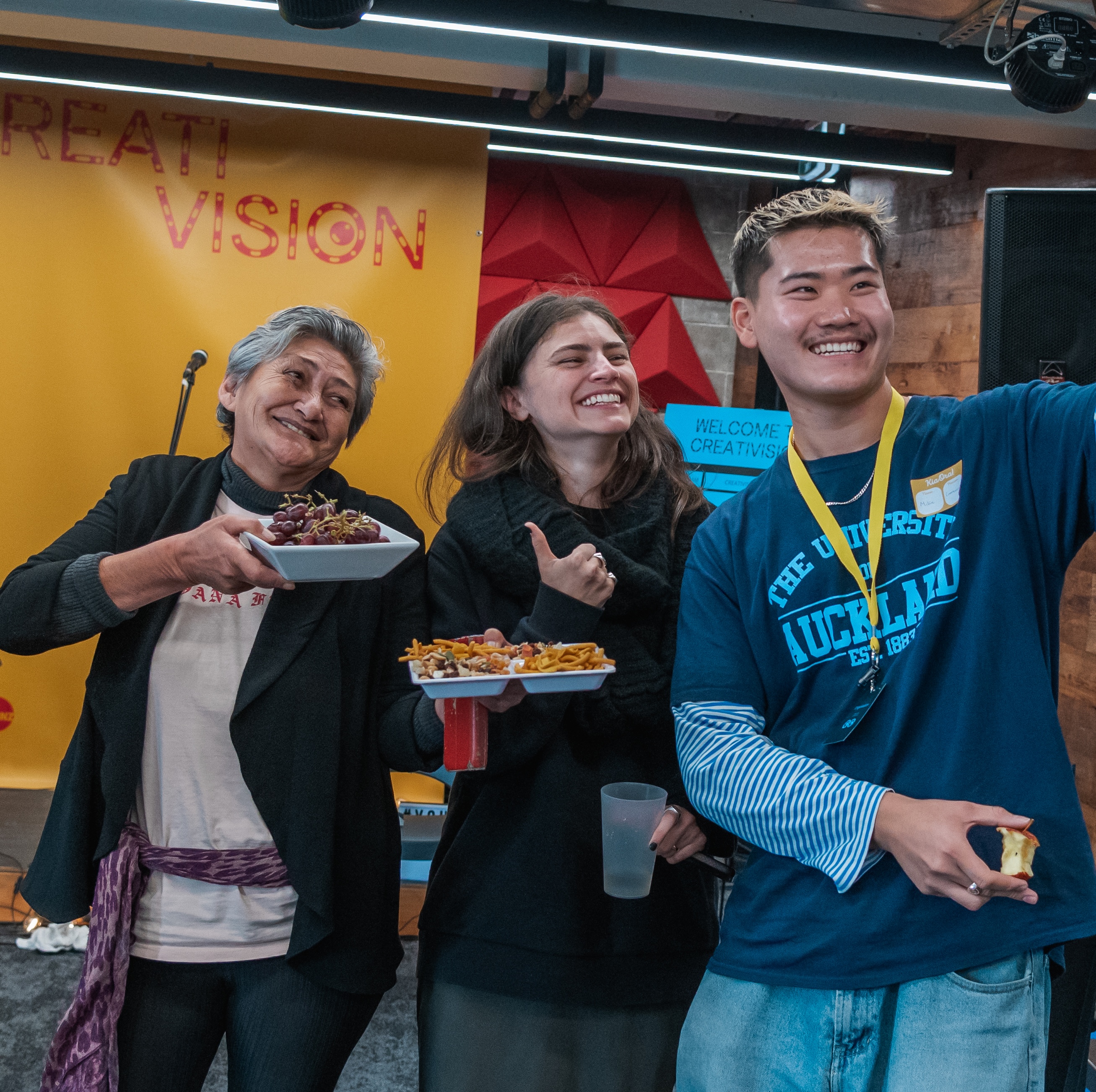 Rangatahi networking at the Creativision career fair