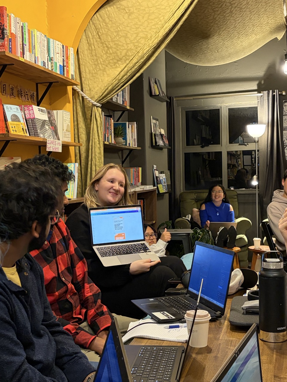 Young creative freelancers working together
